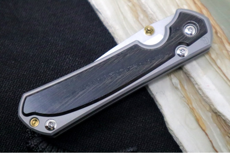 Chris Reeve Knives Small Sebenza 31 - Drop Point Blade in CPM-Magnacut / Bog Oak Inlay (A3)