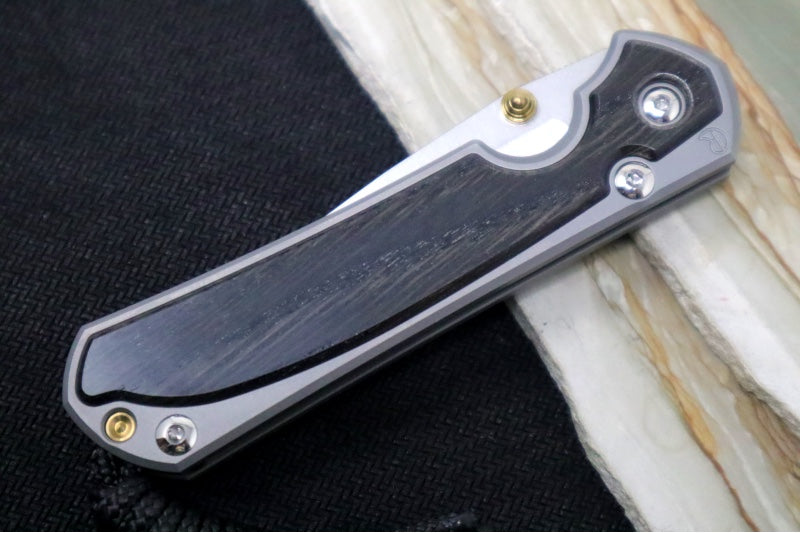 Chris Reeve Knives Small Sebenza 31 - Drop Point Blade in CPM-Magnacut / Bog Oak Inlay (A3) S31-1100