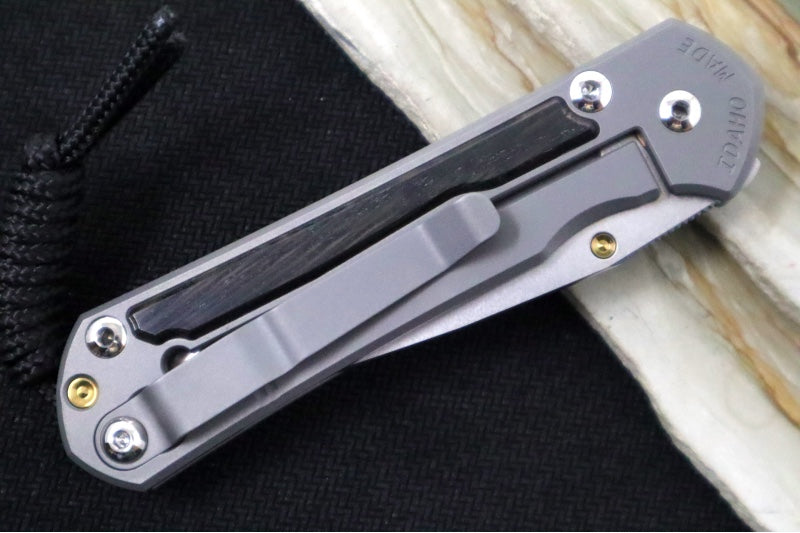 Chris Reeve Knives Small Sebenza 31 - Drop Point Blade in CPM-Magnacut / Bog Oak Inlay (A3) S31-1100