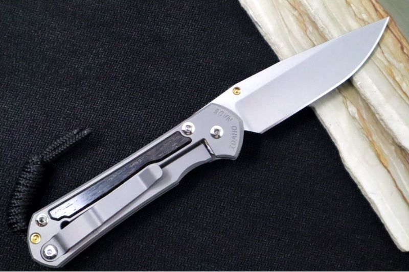 Chris Reeve Knives Small Sebenza 31 - Drop Point Blade in CPM-Magnacut / Bog Oak Inlay (A4) S31-1100