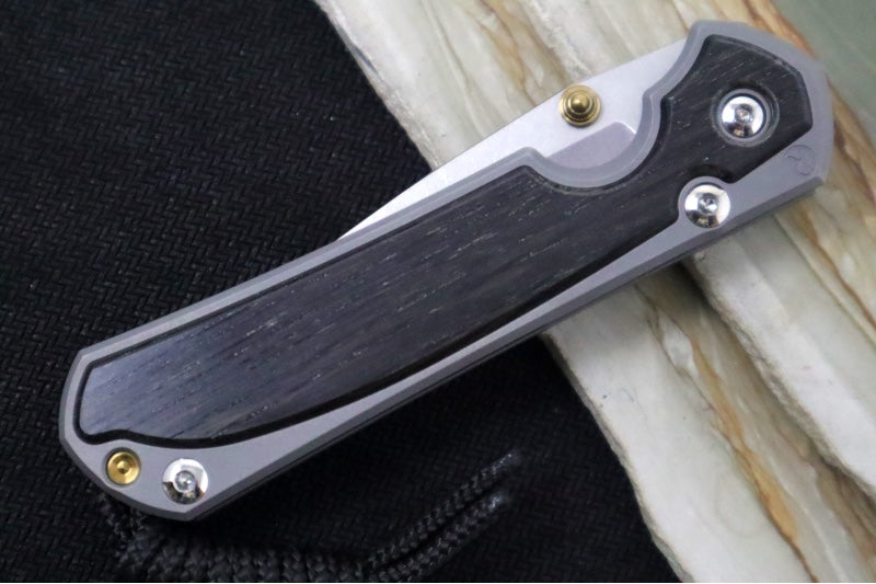 Chris Reeve Knives Small Sebenza 31 - Drop Point Blade in CPM-Magnacut / Bog Oak Inlay (A4) S31-1100