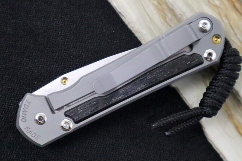 Chris Reeve Knives Small Sebenza 31 - Drop Point Blade in CPM-Magnacut / Bog Oak Inlay (A4) S31-1100