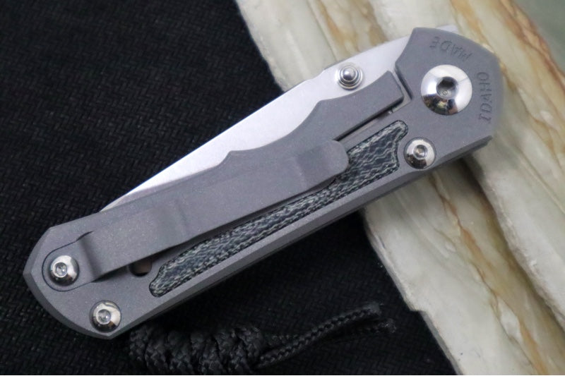 Chris Reeve Knives Small Inkosi LEFT HANDED - Black Canvas Micarta Inlays / Insingo Blade / CPM-Magnacut Steel SIN-1029 - Northwest Knives