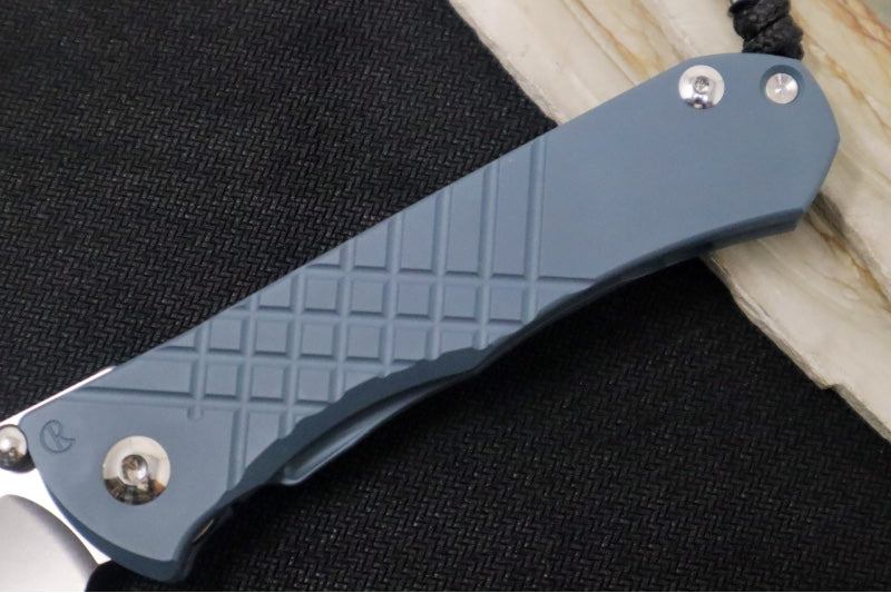 Chris Reeve Umnumzaan Exclusive - Tanto Blade / CPM-Magnacut Steel / Cold War Grey Cerakote Handle / Black Knotted Lanyard with Bead UMN-1602