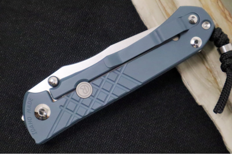 Chris Reeve Umnumzaan Exclusive - Tanto Blade / CPM-Magnacut Steel / Cold War Grey Cerakote Handle / Black Knotted Lanyard with Bead UMN-1602