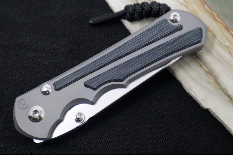 Chris Reeve Knives Large Inkosi Glass Blasted - Insingo Blade / Black Micarta Inlay / CPM-Magnacut Steel LIN-1124