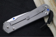 Chris Reeve Knives Large Sebenza 31 Glass Blasted - Drop Point Blade / CPM-Magnacut Steel / Glass Blasted Plain Titanium Handle L31-1644 - Northwest Knives