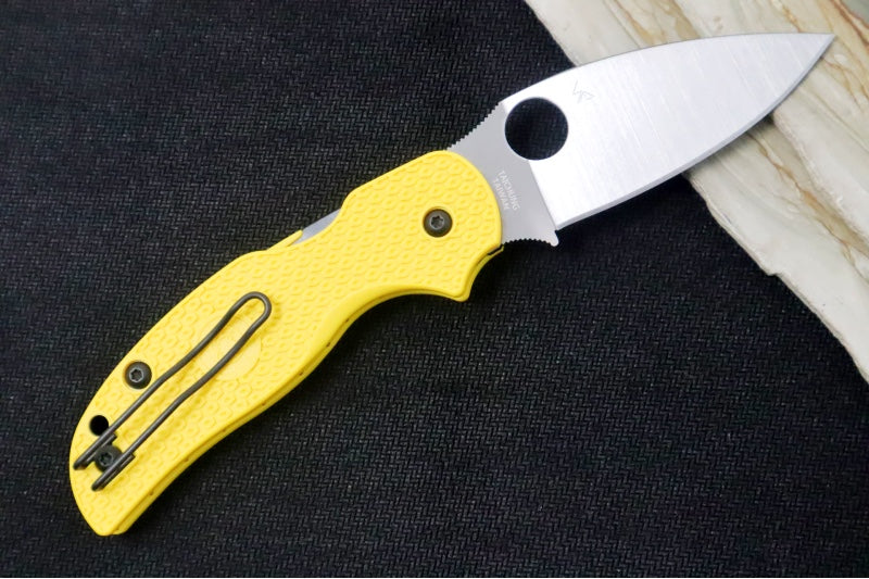 Spyderco Sage 5 Lightweight Salt - Yellow FRN Handle / Satin Blade / CPM-Magnacut Steel - C123PYL