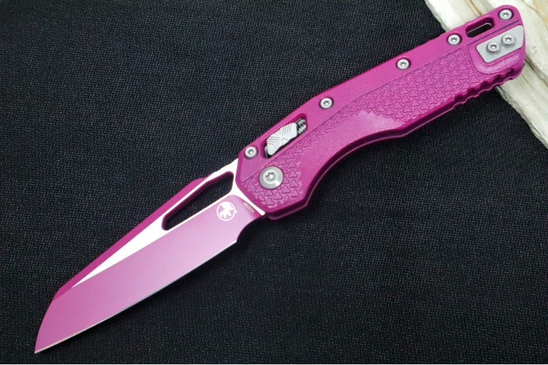 Microtech MSI Manual Folder - Sangeria Cerakoted Finished Blade / Sangria Polymer w/ Trim-Grip Handle 210T-1PMCSR