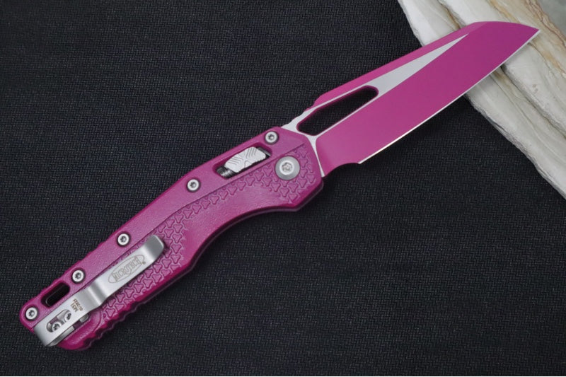 Microtech MSI Manual Folder - Sangeria Cerakoted Finished Blade / Sangria Polymer w/ Trim-Grip Handle 210T-1PMCSR - Northwest Knives