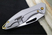 Koenig Mini Arius - Smooth Standard Handle - Stonewashed Blade with Polished Flats - Bronzed Spacer & Hardware (Gen 1) - Northwest Knives