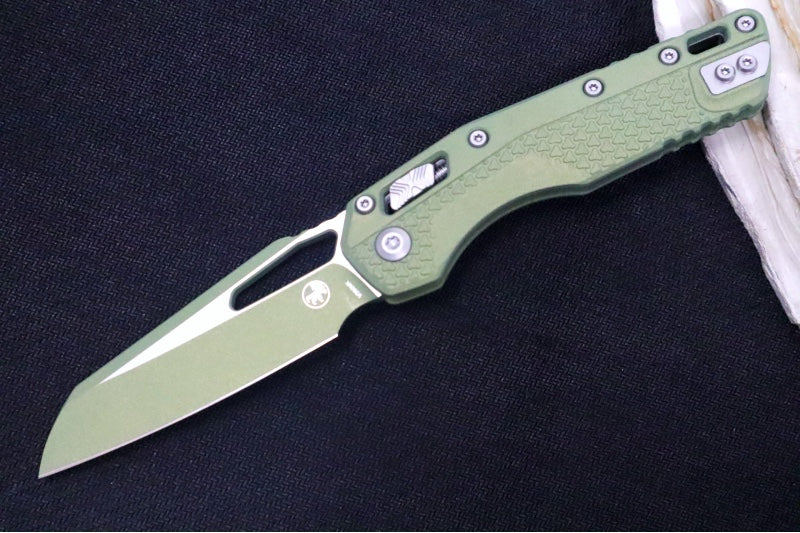 Microtech MSI Manual Folder - Vintage Green Cerakoted Finished Blade / Vintage Green Polymer w/ Trim-Grip Handle 210T-1PMCVG