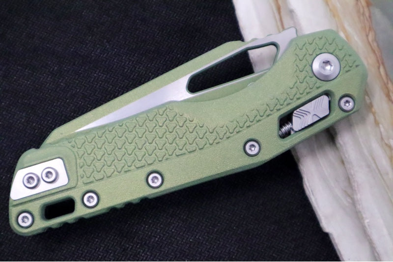 Microtech MSI Manual Folder - Vintage Green Cerakoted Finished Blade / Vintage Green Polymer w/ Trim-Grip Handle 210T-1PMCVG - Northwest Knives