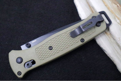 Benchmade 537GBK-06 Bailout - CPM-S30V Steel / Black Cerakote Finished / Tanto Blade / Ranger Green Grivory