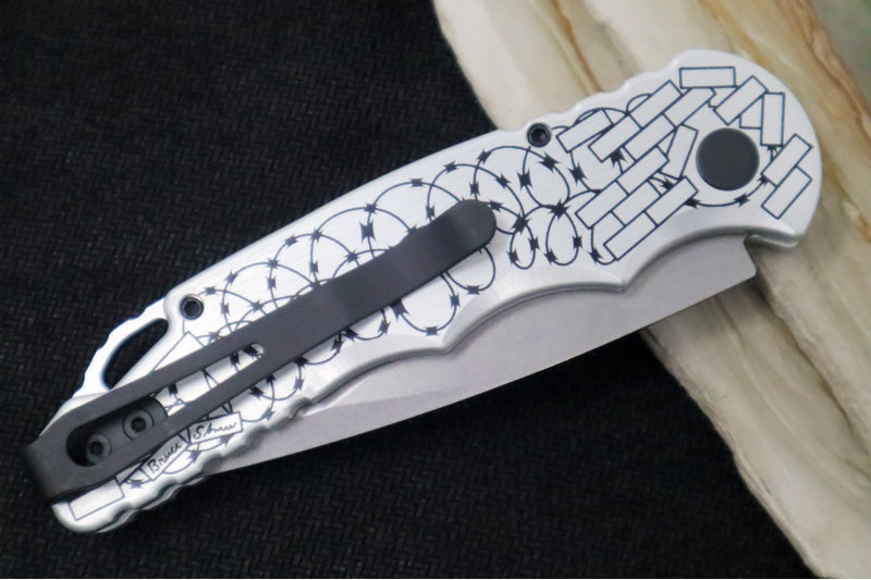Pro Tech Tactical Response 5 2024 Skull Edition Auto - Stonewashed Blade/ CPM-S35VN Steel / Silver Anodized Aluminum Handle with Skull TR-5.62 - Northwest Knives
