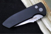 Pro Tech SBR Auto LEFT HAND - Black Anodized Aluminum Handle / Stonewash Finish / Clip Point Blade LG401-LHSBR - Northwest Knives