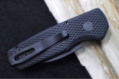 Pro Tech Runt Auto - Black Textured Aluminum Handle / Black DLC Wharncliffe Blade / CPM-Magnacut Steel R5306