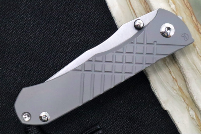 Chris Reeve Umnumzaan Glass Blasted - Tanto Blade / CPM-Magnacut Steel / Glass Blasted Titanium Handle UMN-1014