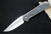 Chris Reeve Knives Small Sebenza 31 Glass Blasted - Drop Point / Black Canvas Micarta Inlay / CPM-Magnacut Steel S31-1652 - Northwest Knives