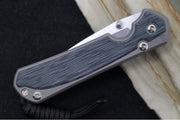 Chris Reeve Knives Small Sebenza 31 Glass Blasted - Drop Point / Black Canvas Micarta Inlay / CPM-Magnacut Steel S31-1652 - Northwest Knives