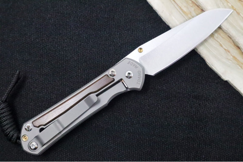 Chris Reeve Knives Small Sebenza 31 - Insingo Blade / Macassar Ebony Inlay / CPM-Magnacut Steel (A4) S31-1128