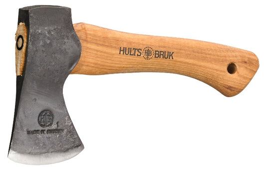 Hults Bruk Classic Jonaker Hatchet - American Hickory Wood handle / High Quality Swedish Steel / Brown Leather Sheath 840762