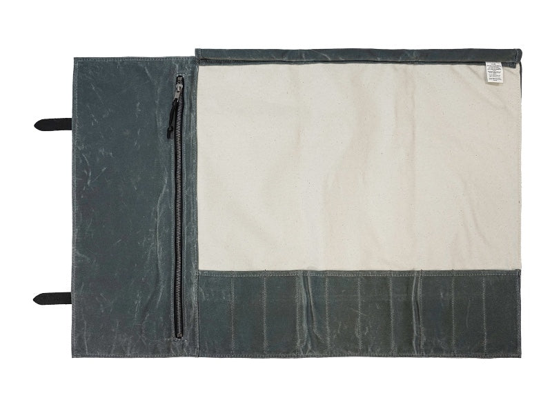 Hardmill Goods - Waxed Canvas Knife Roll - Charcoal Canvas KR-WC-CH - Northwest Knives