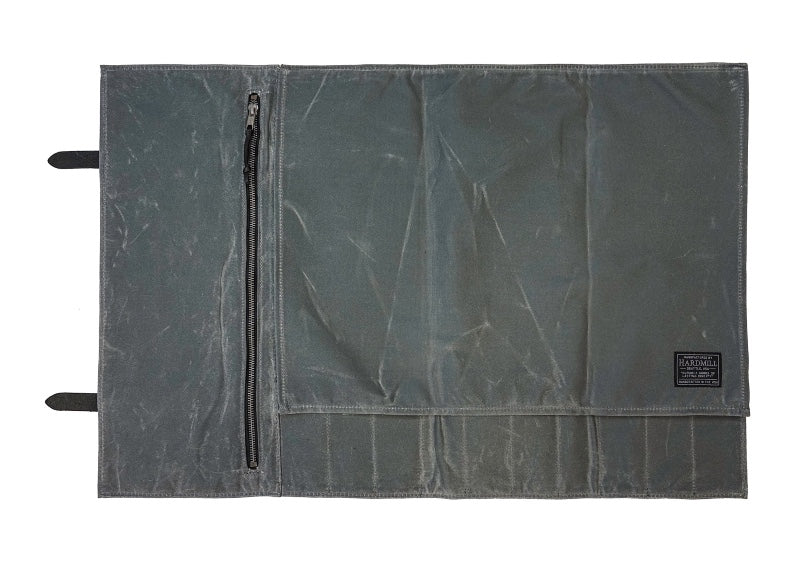 Hardmill Goods - Waxed Canvas Knife Roll - Charcoal Canvas KR-WC-CH - Northwest Knives