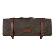 Hardmill Goods - Waxed Canvas Knife Roll - Dark Oak Canvas KR-WC-DK - Northwest Knives