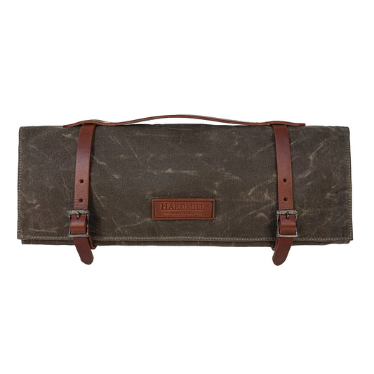 Hardmill Goods - Waxed Canvas Knife Roll - Dark Oak Canvas KR-WC-DK