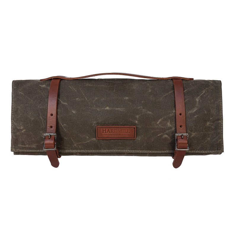 Hardmill Goods - Waxed Canvas Knife Roll - Dark Oak Canvas KR-WC-DK - Northwest Knives