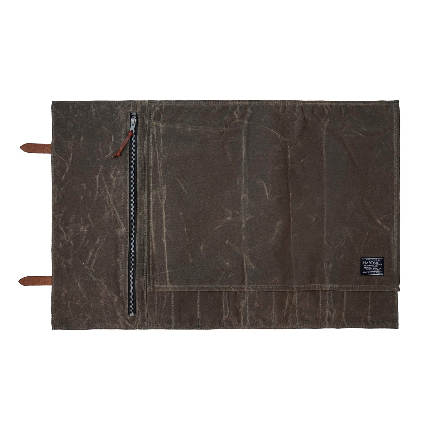 Hardmill Goods - Waxed Canvas Knife Roll - Dark Oak Canvas KR-WC-DK