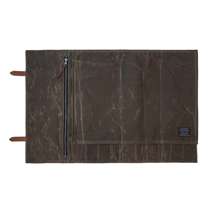 Hardmill Goods - Waxed Canvas Knife Roll - Dark Oak Canvas KR-WC-DK