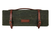 Hardmill Goods - Waxed Canvas Knife Roll - Olive Green Canvas KR-WC-OL - Northwest Knives