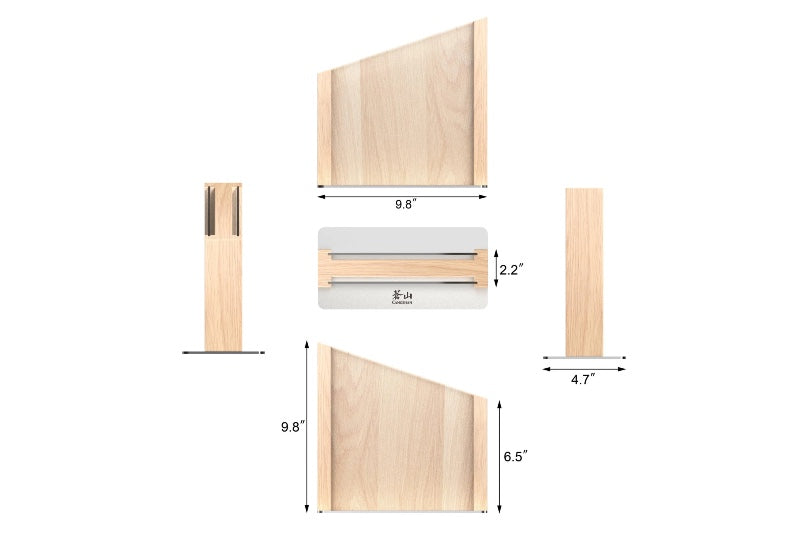 Cangshan Cutlery Magnetic HUA Block with Clear Blade Guard - Maple Wood 10300832 - Northwest Knives