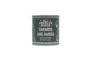 All American Maker - Oakmoss & Amber Candle - 8oz Hand Pour Soy Candle & Cotton Wick - 100% American Made - Northwest Knives