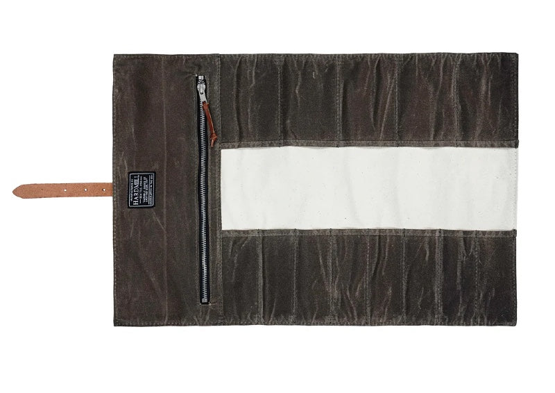 Hardmill Goods - Waxed Canvas Tool Roll - Dark Oak Canvas TR-WC-DK