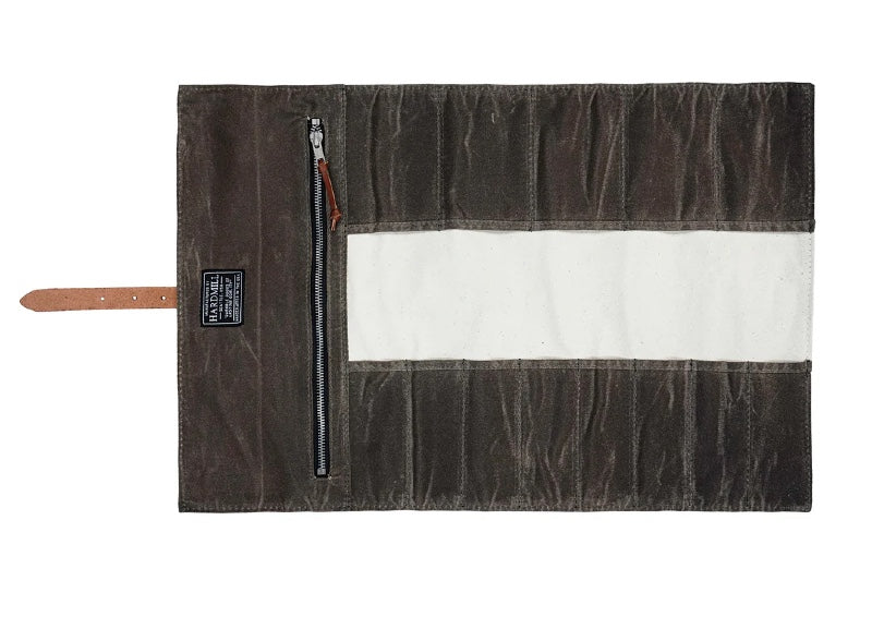 Hardmill Goods - Waxed Canvas Tool Roll - Dark Oak Canvas TR-WC-DK - Northwest Knives