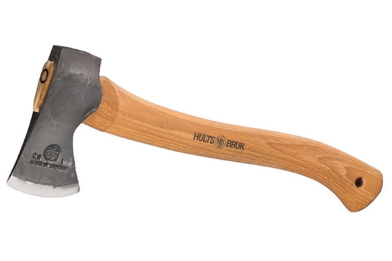 Hults Bruk Classic Almike Hatchet - American Hickory Wood handle / High Quality Swedish Steel / Brown Leather Sheath 840702