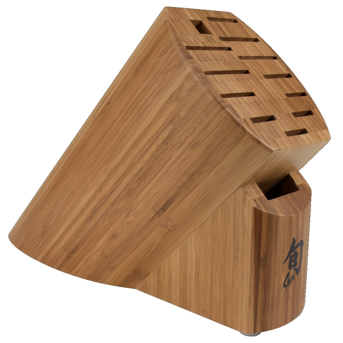 Shun - 13 Slot Bamboo Oval Knife Storage Block