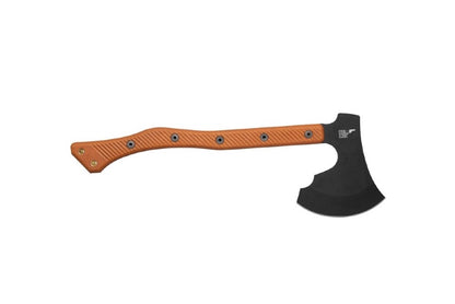 Tops High Impact Axe - 1075 Steel / Black Cerakote Finish / Tan Micarta Handle / Black Leather Sheath HIM-01