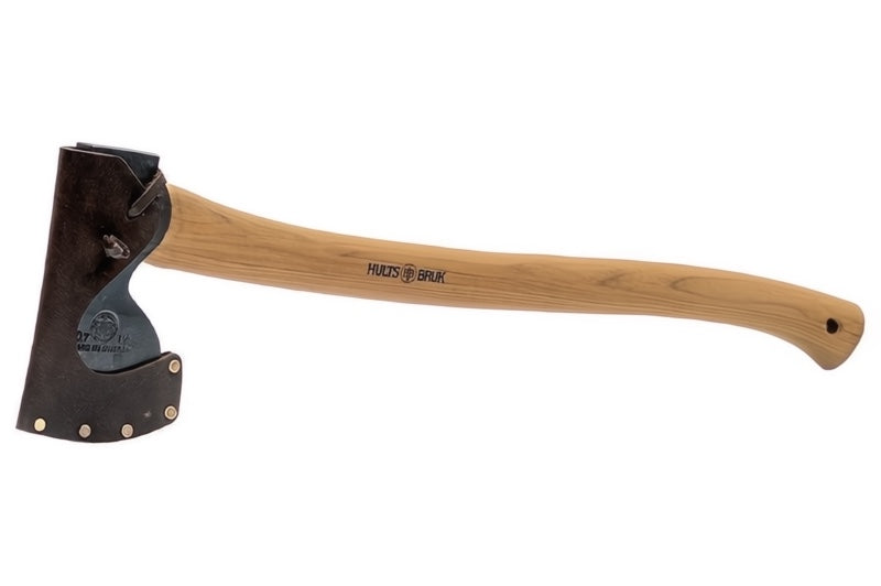 Hults Bruk Classic Akka Forester's Axe - American Hickory Wood handle / High Quality Swedish Steel / Brown Leather Sheath 840772