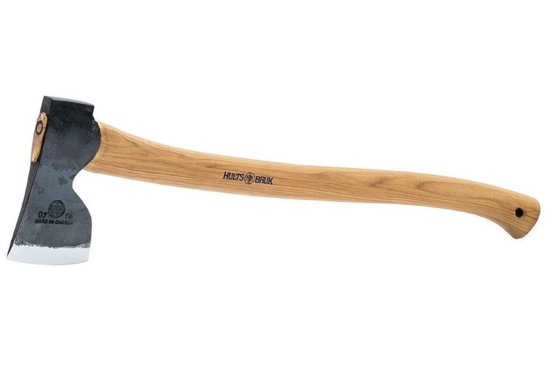 Hults Bruk Classic Akka Forester's Axe - American Hickory Wood handle / High Quality Swedish Steel / Brown Leather Sheath 840772 - Northwest Knives