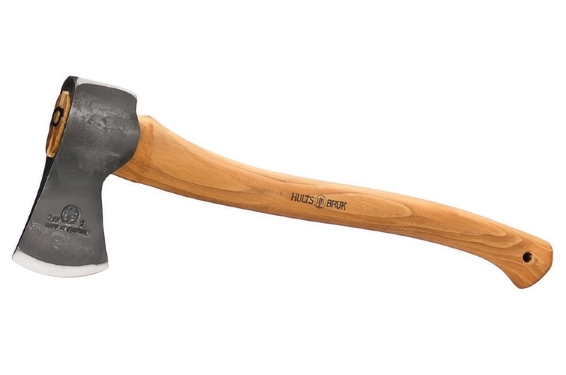 Hults Bruk Classic Aneby Hatchet - American Hickory Wood handle / High Quality Swedish Steel / Brown Leather Sheath 840712 - Northwest Knives