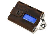 Trayvax Element Wallet - Raw Stainless Steel Frame / Mississippi Mud Leather ESS-002 - Northwest Knives