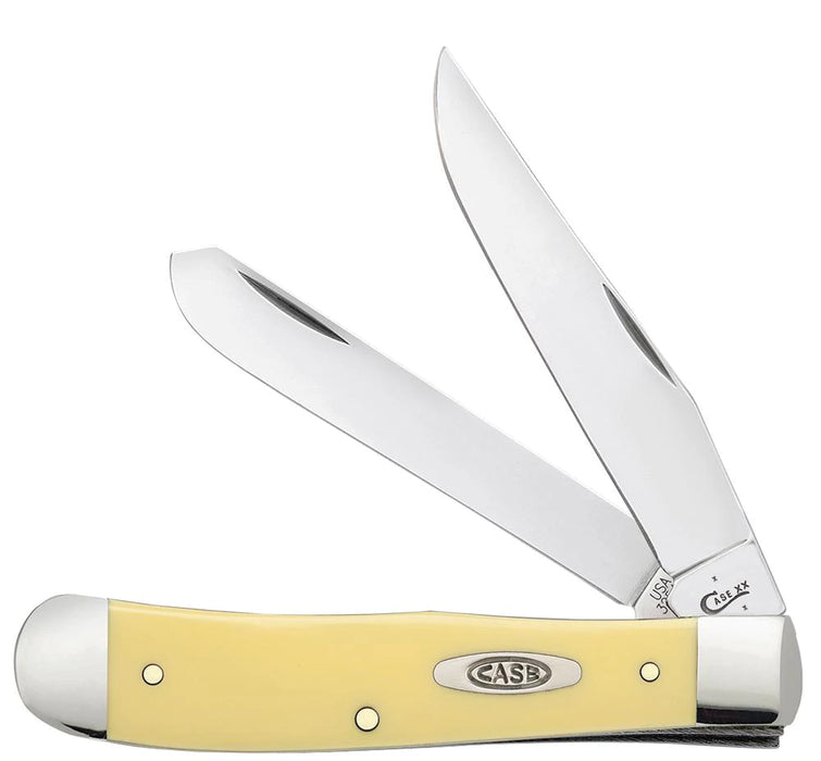 Case Knives Trapper - Clip & Spey Blades / Tru-Sharp Stainless Steel / Yellow Synthetic Chrome Vanadium Handle 00161