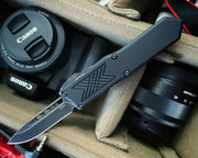 Guardian Tactical GTX-025 OTF - Black Finish / Elmax Steel / Drop Point Blade / Black Anodized Aluminum Handle 12-3111 - Northwest Knives