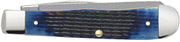 Case Knives Trapper Masonic Gift Tin - Clip & Spey Blades / Tru-Sharp Stainless Steel / Standard Jig Blue Bone Handle 01058 - Northwest Knives