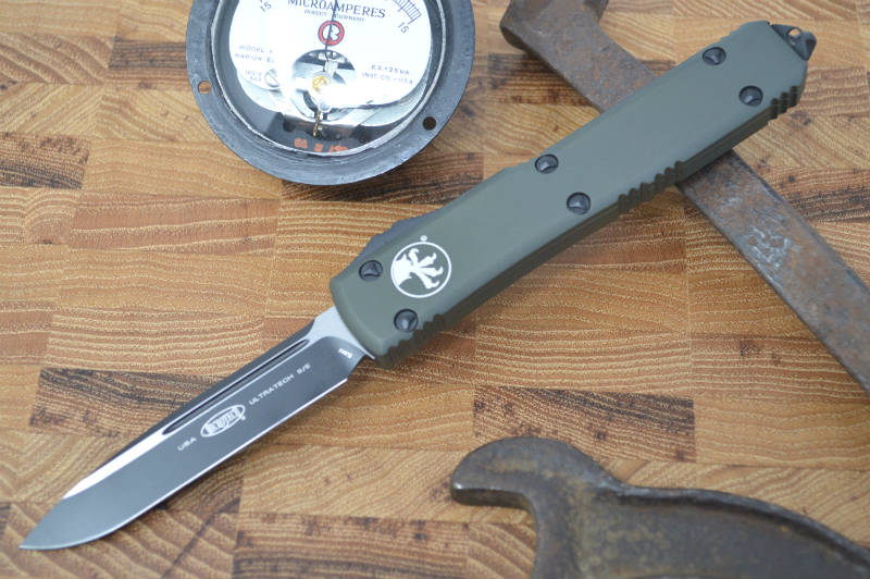 Microtech Ultratech OTF - Single Edge / Black Blade / OD Green Body - 121-1OD - Northwest Knives