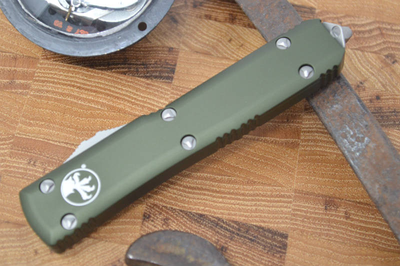 Microtech Ultratech OTF - Single Edge / Satin Blade / OD Green Body - 121-4OD - Northwest Knives